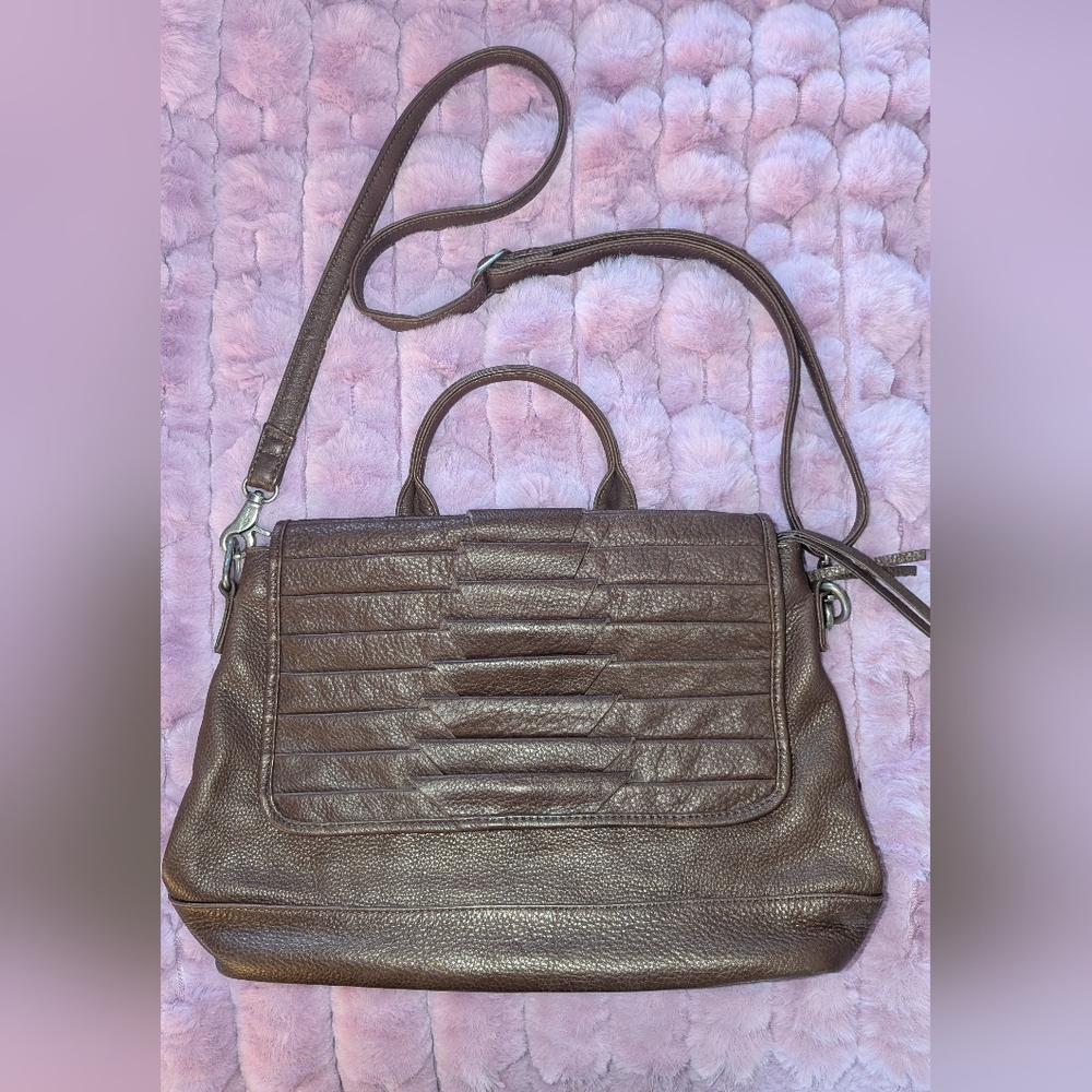 Day & Mood™ Brenna Top-Handle satchel Chocolate Brown Leather Cross body $228+